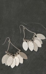 Pannee® Silver Hammered Disk Dangle Earrings