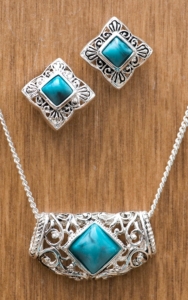 Silver Strike® Turquoise Stone Jewelry Set