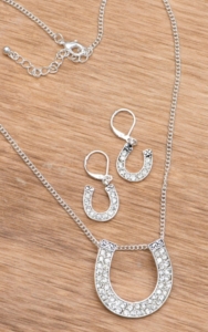 Silver Strike® Embellish Silver Horseshoe Jewelry Set