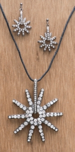 Silver Strike® Crystal Rowel Jewelry Set