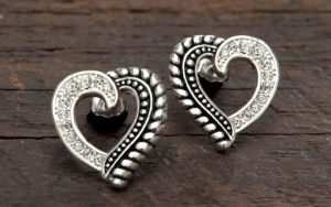 Montana Silversmiths® Twisted Rope and Crystals Post Earrings