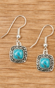 Montana Silversmiths® Silver Blue Earth Turquoise Drop Earrings
