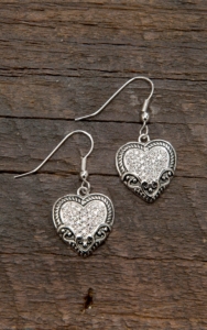 Montana Silversmiths® Vintage Charm Our Prairie Mothers Heart Earrings