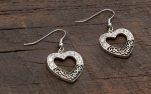 Montana Silversmiths® Vintage Charm Something Old Something New Heart Earrings