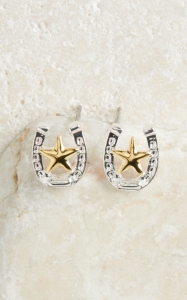Montana Silversmiths® Two-toned Small Horseshoe Earring