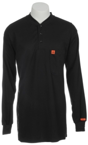 RIGGS® by Wrangler® Mens Navy Flame Resistant Long Sleeve Henley Shirt