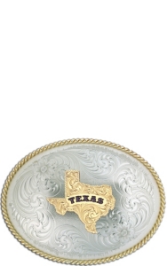Montana Silversmiths® German Silver Medium Oval Texas Rope Buckle