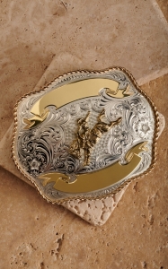 Montana Silversmiths® Two Tone Bronco Trophy Buckle