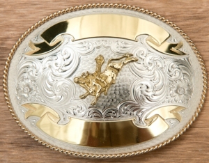 Montana Silversmiths® German Silver Large Oval Bullriding Buckle