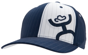HOOey® Navy & White Pin Stripe w/ Logo Cap
