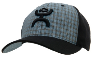 HOOey® Black and Blue Paradise Plaid Flex Fit Cap