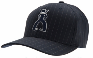 HOOey® Navy w/ White Pinstripe Punchy Classic Logo Flex Fit Cap