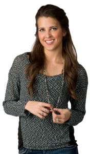 Vintage Havana® Women's Black and Mint with Sheer Back Long Sleeve Sweater Fashion Top