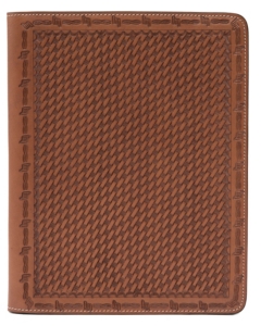 3D Belt Company® Tan Basket Weave Leather Ipad Case