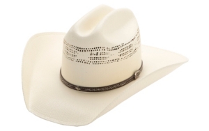 Justin® 20X Barron Bangora with Cream and Dark Brown Band Straw Hat