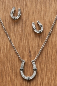 Montana Silversmiths® Silver Horseshoe Crystal Jewelry Set