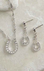 Montana Silversmiths® Clear Rhinestone Horseshoe Jewelry Set