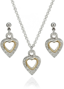 Montna Silvermsiths® Tiny Encrusted Hearts Set