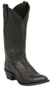 Justin® Men's Black Corona Calf J-Toe Classic Western Boots