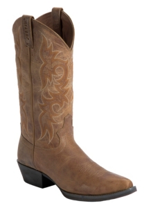 Justin® Stampede Collection™ Men's Tan Puma Snip Toe Western Boots