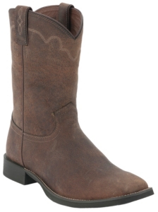 Justin® Stampede Collection™ Men's Rugged Tan Square Toe Roper Boots
