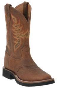 Justin® Tekno Crepe™ Men's Dark Brown Rawhide Crepe Sole Boots