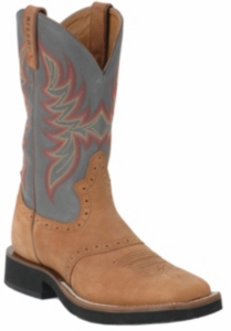 Justin® Tekno Crepe™ Men's Rust & Sky Dusty Square Toe Crepe Boots