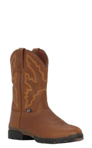 Justin® 3.1™ Mens George Strait Smooth Coffee Slip-On Waterproof Performance Boot