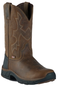 Justin® Stampede™ Rancher Men's Distressed Tan Jaguar Performance Round Toe Work Boot