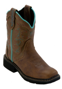 Justin® Gypsy™ Kid's Tan Jaguar Saddle Vamp Square Toe Western Boots