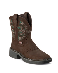 Justin® Gypsy™ Kid's Distressed Dark Brown Saddle Vamp Square Toe Western Boots