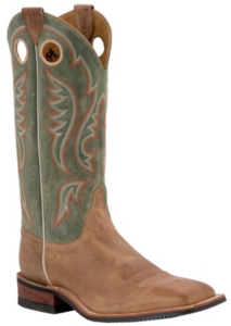 Justin® Bent Rail™ Men's Arizona Tan Brown w/ Sage Green Top Square Toe Western Boots