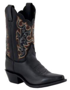 Justin® Ladies Black Chester Snip Toe Classic Western Boots