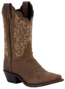 Justin® Ladies Brown Chester Snip Toe Classic Western Boots