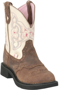 Justin® Ladies Gypsy™ Collection Boots Barnwood Brown w/ Cream