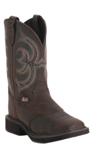 Justin® Gypsy Collection™ Ladies Aged Bark w/ Perfed Saddle Vamp Square Toe Boots