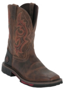 Justin® Hybred™ Men's Rugged Tan Square Toe Western Work Boot