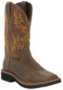 Justin Original Work Boots® Stampede™ Ladies Rugged Brown Square Toe Work Boots