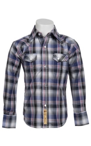 Larry Mahan Boys L/S Western Snap Shirt KLS1311012