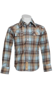 Larry Mahan Boys L/S Western Snap Shirt KLS1311022