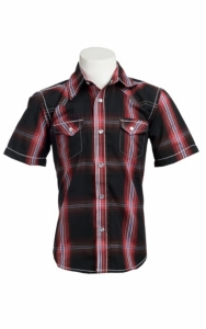 Larry Mahan Boys S/S Western Snap Shirt KSS1321002