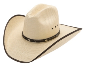 Larry Mahan® Natural Ranger w/ Bound Ege Palm Leaf Cowboy Hat