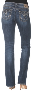 Silver Jeans® Women's Suki Relaxed Mid Rise Slim Bootcut Curvy Jeans