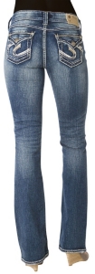 Silver Jeans® Ladies Suki Surplus Mid Rise Curvy Fit Boot Cut Jean - 34