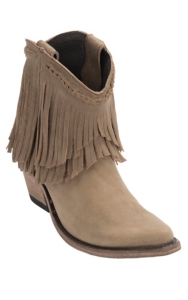 Liberty Black® Women's Distressed Tan Vegas Robe Fringe Snip Toe Western Fashion Boots