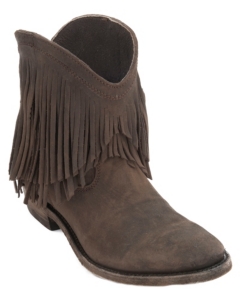 Liberty Black® Women's Toccato Chocolate Distressed Fringe Round Toe Western Fashion Boots