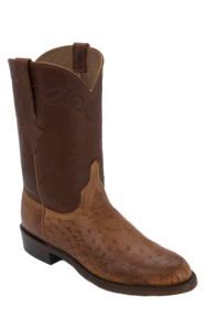 Lucchese® 1883™ Men's Barnwood Tan Smooth Ostrich Exotic Roper Boots