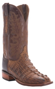 Lucchese® Cowboy Collection™ Men's Natural Burnish Hornback Exotic Square Toe Boot