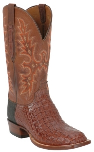 Lucchese® Cowboy Collection™ Men's Cigar Hornback Exotic Square Toe Boots