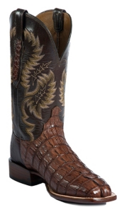 Lucchese® Cowboy Collection™ Men's Cigar Giant Croc Tail Exotic Square Toe Boot